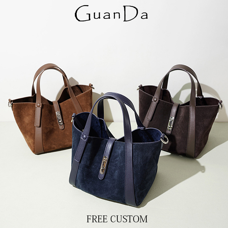 Luxury Bags Names - Luxury Suede Leather Handbag Woman Custom