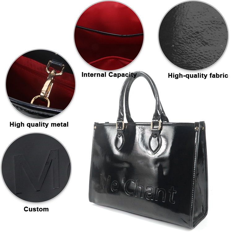Women Black Glossy Patent PU L - đánh giá và giá Top Handle Patent Bag