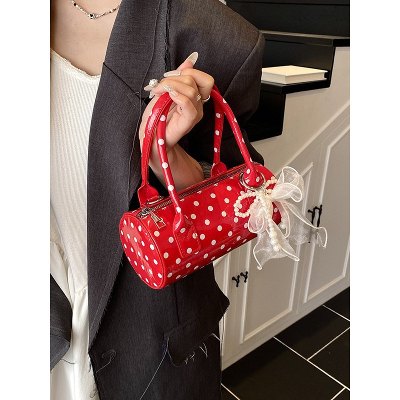 Women's Cute Polka Dot  Handba - đánh giá và giá Top Handle Patent Bag