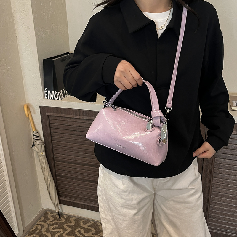 Women's Fashion Glossy Patent  - đánh giá và giá Top Handle Patent Bag