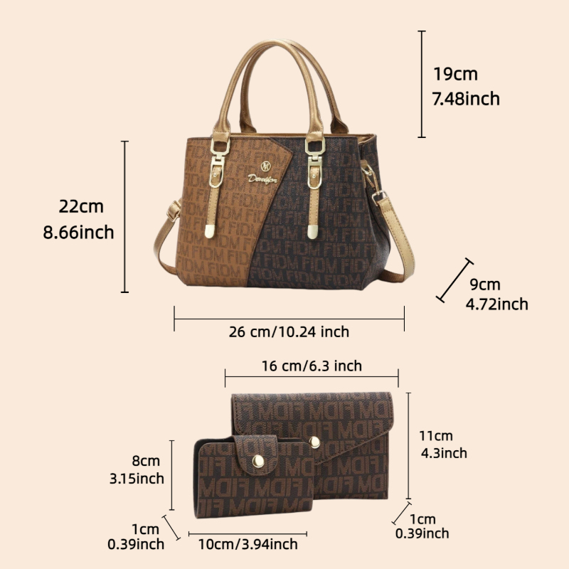 3-piece women's bag set, luxur - đánh giá và giá Luxury Bags