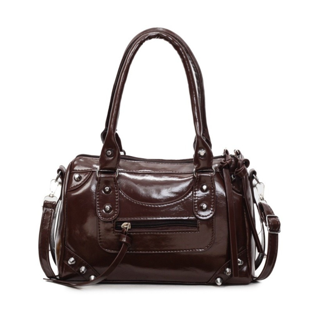 Vintage Rivets Pillow Bag Pate - đánh giá và giá Top Handle Patent Bag