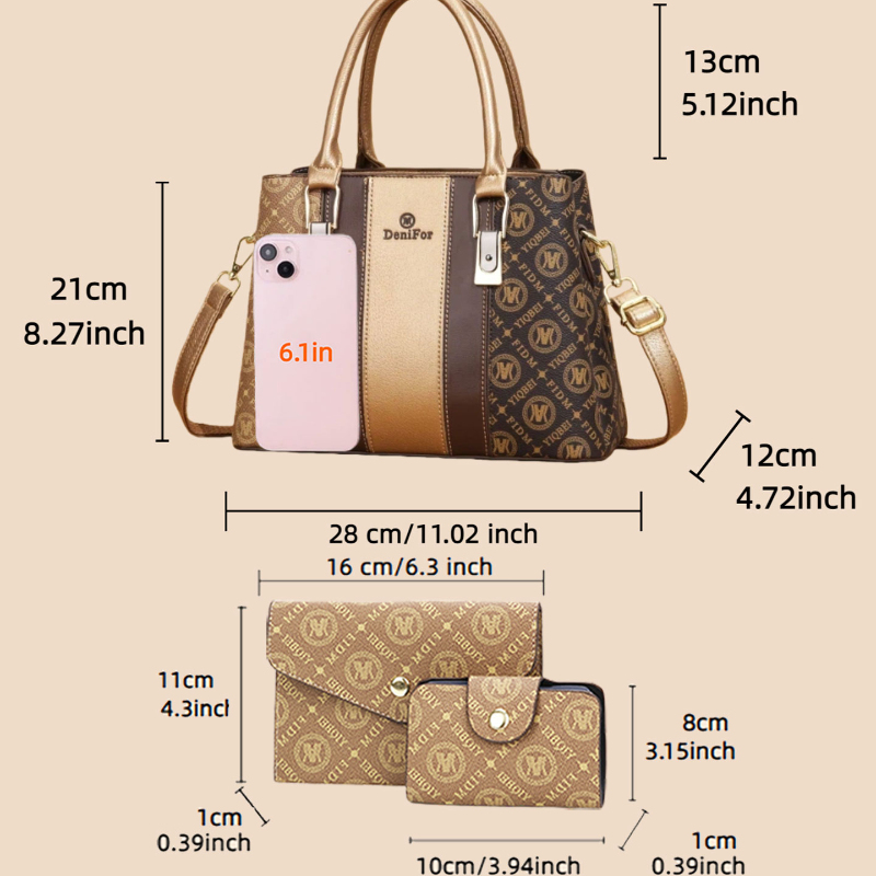 3-piece set of women's handbag - đánh giá và giá Luxury Bags