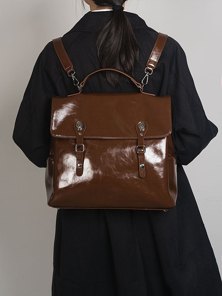2026 Fashion New College Style - đánh giá và giá Top Handle Patent Bag