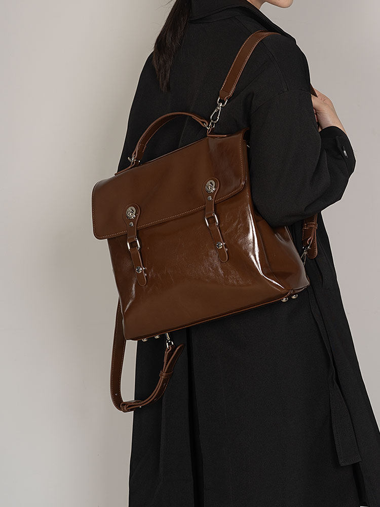 2026 Fashion New College Style - đánh giá và giá Top Handle Patent Bag